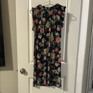 Tommy Hilfiger Navy Dress with Multicolor Floral Print